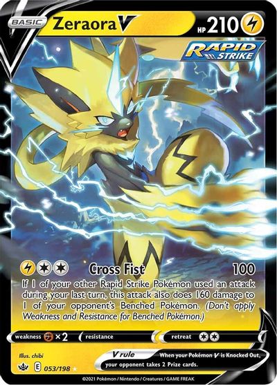 Pokemon Zeraora V discount Alt Art SGC 10 GEM MT - Chilling Reign 166/198