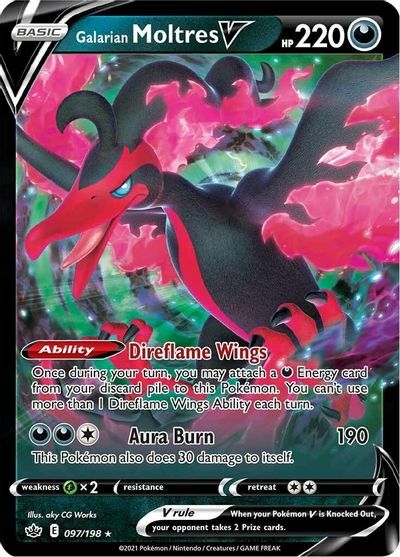 Pokemon Galarian Moltres V Alternate popular Full Art