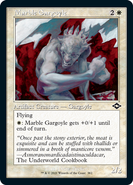 Marble Gargoyle - Retro Frame