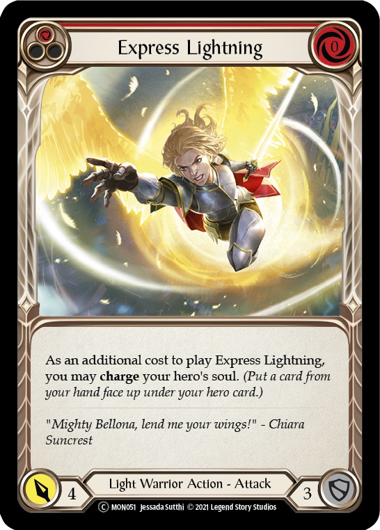 Express Lightning (Red) - Rainbow Foil - Unlimited Edition