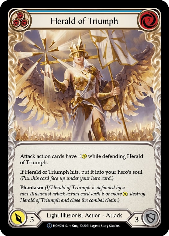 Herald of Triumph (Blue) - Rainbow Foil - Unlimited Edition