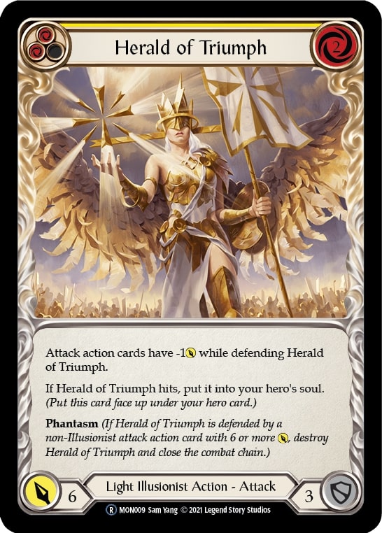 Herald of Triumph (Yellow) - Rainbow Foil - Unlimited Edition