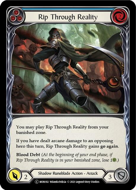 Rip Through Reality (Blue) - Rainbow Foil - Unlimited Edition