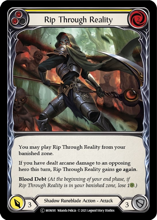 Rip Through Reality (Yellow) - Rainbow Foil - Unlimited Edition