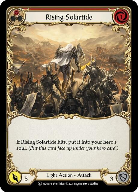 Rising Solartide (Red) - Rainbow Foil - Unlimited Edition