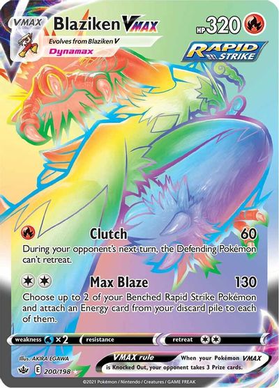 Blaziken VMAX - 200/198 - Secret Rare (Rainbow)