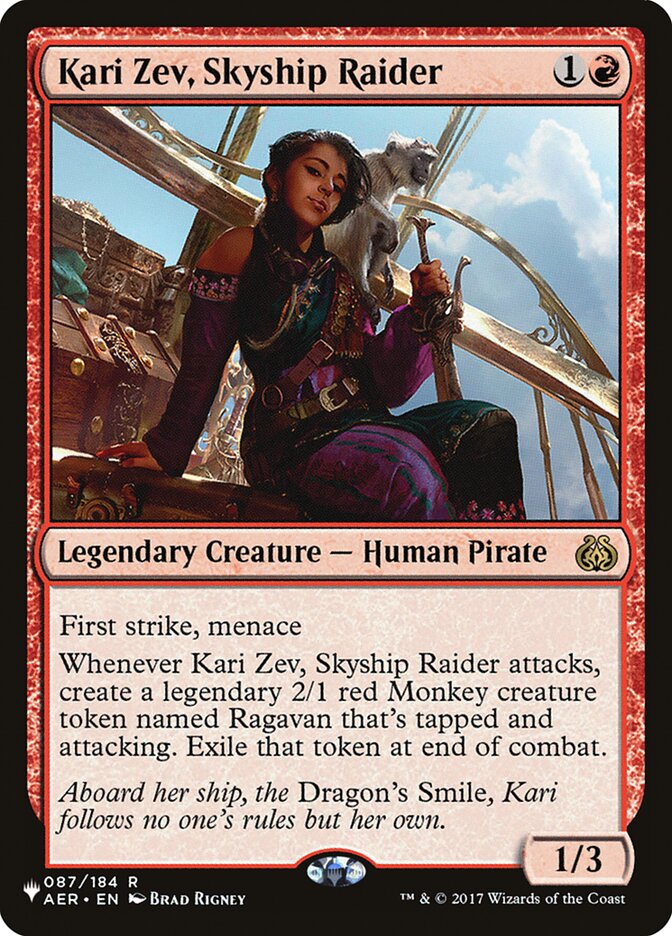 Kari Zev, Skyship Raider - The List