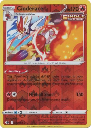 Cinderace - 028/198 - Holo Rare - Reverse Holo