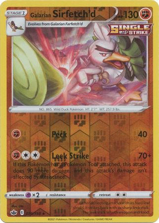Galarian Sirfetchd - 079/198 - Rare - Reverse Holo
