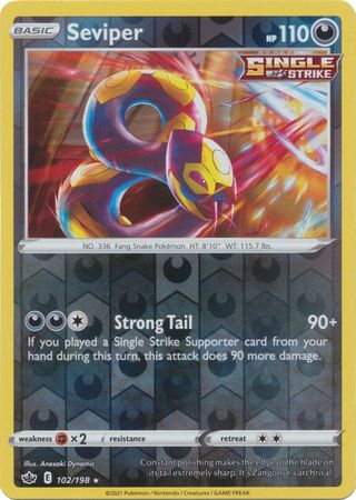 Seviper - 102/198 - Rare - Reverse Holo