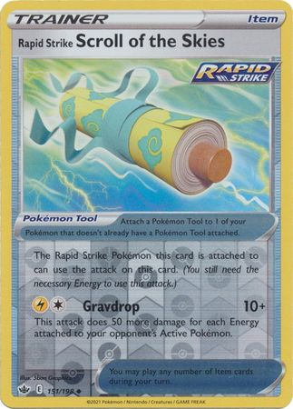 Parchemin de frappe rapide des cieux - 151/198 - Peu commun - Holo inverse // Rapid Strike Scroll of Skies - 151/198 - Uncommon - Reverse Holo