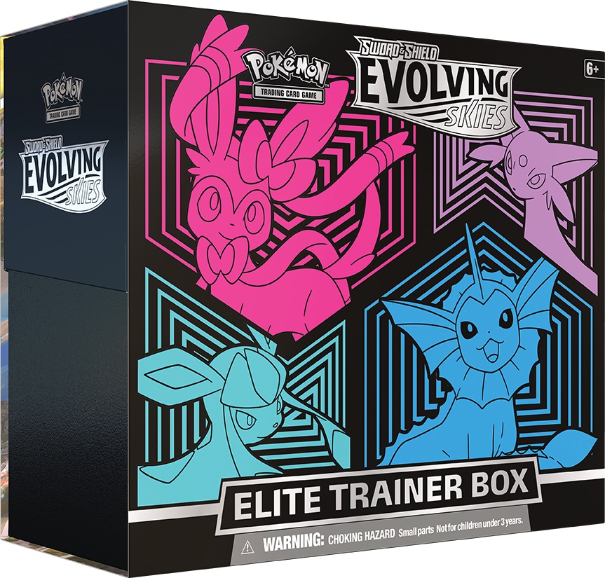 Sword & Shield - Evolving Skies Elite Trainer Box - Sylveon, Espeon, Glaceon, Vaporeon