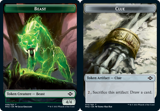 Beast Token // Clue Token (015) - Foil