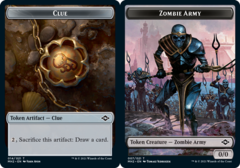 Clue (014) // Zombie Army (007) Double-Sided Token - Foil