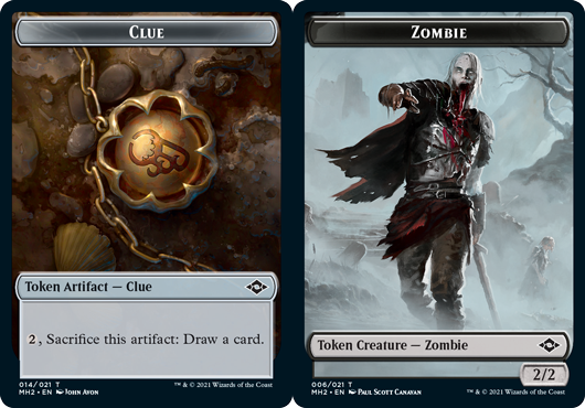 Token - Clue (014) // Zombie - Foil