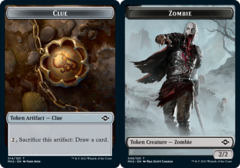 Clue (014) // Zombie (006) Double-Sided Token - Foil