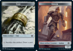 Clue Token (015) // Golem Token - Foil