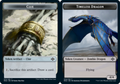 Clue (015) // Timeless Dragon (004) Double-Sided Token - Foil