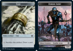 Clue (015) // Zombie Army (007) Double-Sided Token - Foil