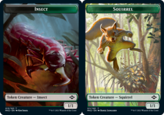 Insect (013) // Squirrel (011) Double-Sided Token - Foil