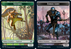 Squirrel (011) // Zombie Army (007) Double-Sided Token - Foil