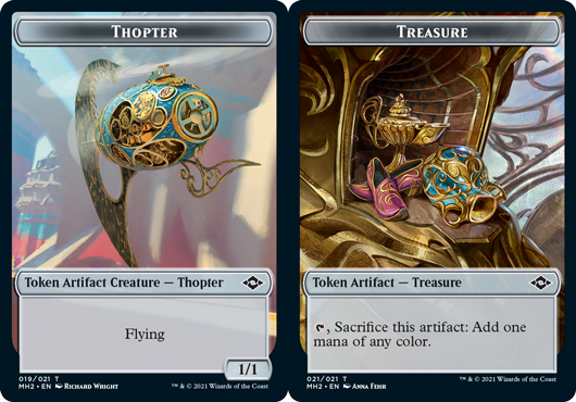 Token - Thopter // Treasure (021) - Foil