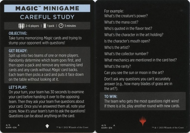 Magic Minigame: Careful Study