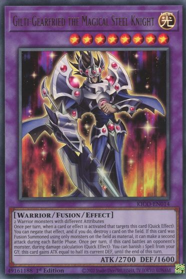 Gilti-Gearfried the Magical Steel Knight - KICO-EN014 - Ultra Rare - 1st Edition
