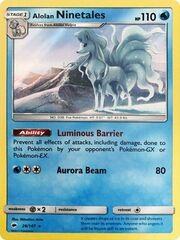 Alolan Ninetales - 28/147 - Water Web Holo (SM Burning Shadows Symbol)