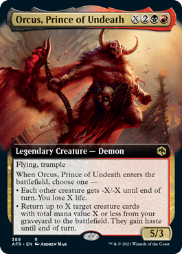 Orcus, Prince of Undeath - Foil - Extended Art