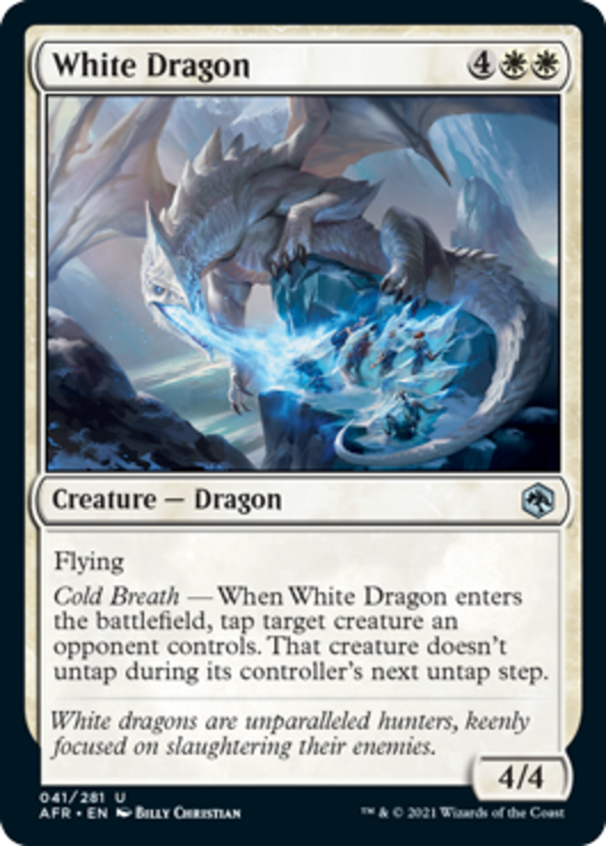 MTG-4x-Near Mint, English-White Dragon-Adventures in the Forgotten