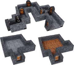 WarLock Tiles: Dungeon Tiles Expansion - One Inch Straight Walls