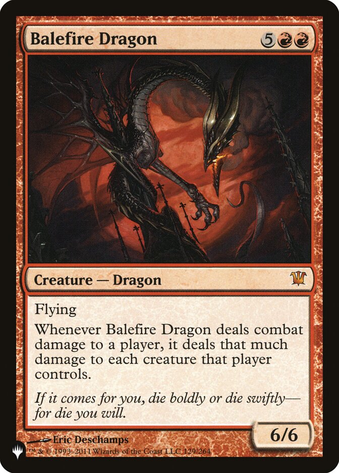 Balefire Dragon - The List