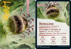 Beholder Art Card -  Gold-Stamped Signature