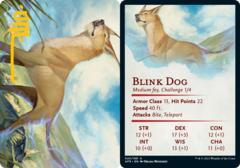 Blink Dog Art Card (Gold-Stamped Signature)