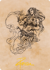 Djinni Windseer (Showcase) Art Card -  Gold-Stamped Signature