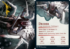 Drider (17/81) Art Card - Gold-Stamped Signature