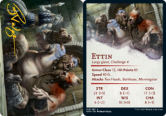 Ettin Art Card -  Gold-Stamped Signature