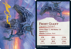 Frost Giant  Art Card -  Gold-Stamped Signature