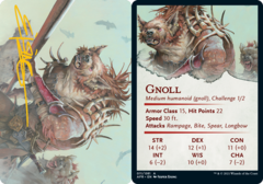 Gnoll (11/81) Art Card - Gold-Stamped Signature