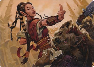 Half-Elf Monk Art Card