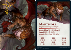 Manticore (6/81) Art Card - Gold-Stamped Signature