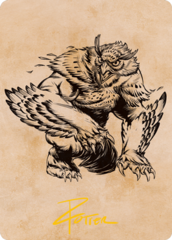 Owlbear (76/81) Art Card - Gold-Stamped Signature