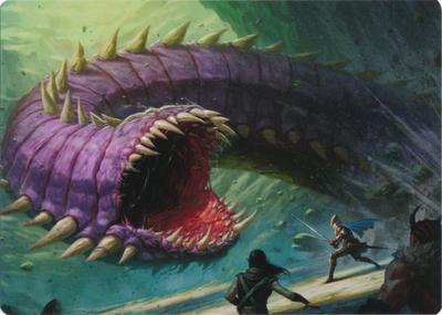 Purple Worm Art Card