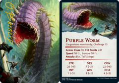 Purple Worm (3/81) Art Card - Gold-Stamped Signature