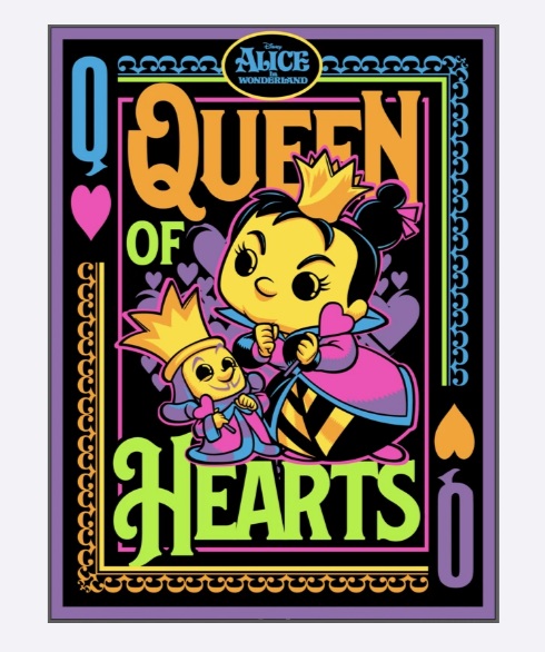 Queen Of Hearts (Black Light) - Alice In Wonderland