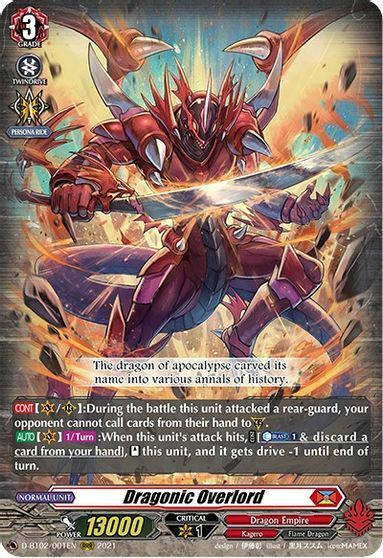 Dragonic Overlord - D-BT02/001EN - RRR