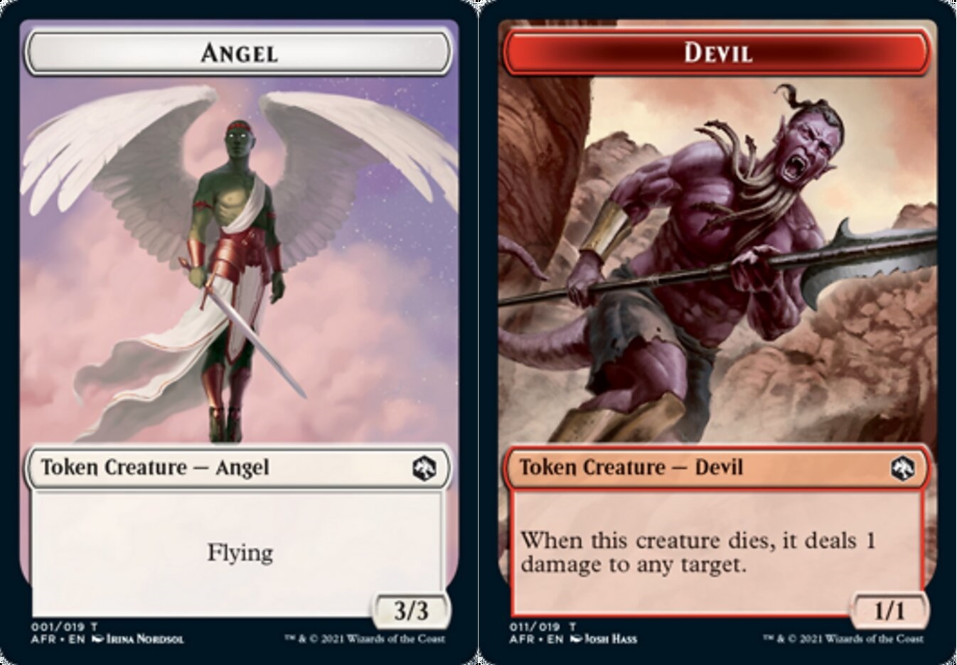 Token - Angel // Devil - Foil - Magic Singles » Adventures in the Forgotten  Realms (2021) - CCGHouse.com