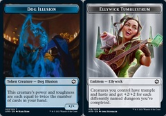 Dog Illusion Token // Emblem - Ellywick Tumblestrum - Foil