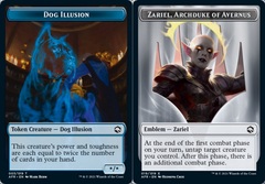 Dog Illusion Token // Emblem - Zariel, Archduke of Avernus - Foil